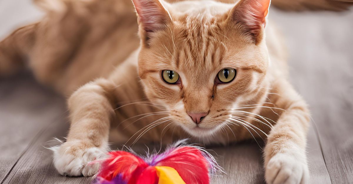 A cat is playing with turkey leg toy